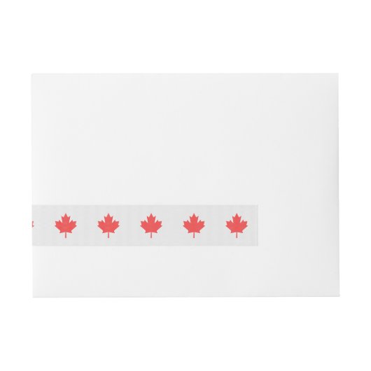 Knit Style Maple Leaf Knitting Motif Omwikkelbaar Adreslabel (Voorkant)