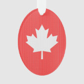 Knit Style Maple Leaf Knitting Motif Ornament (voorkant)