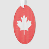 Knit Style Maple Leaf Knitting Motif Ornament (voorkant)