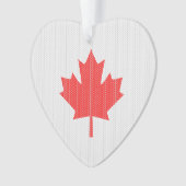 Knit Style Maple Leaf Knitting Motif Ornament (voorkant)