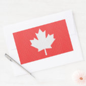 Knit Style Maple Leaf Knitting Motif Rechthoekige Sticker (Envelop)
