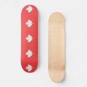 Knit Style Maple Leaf Knitting Motif Skateboard (Voorkant)