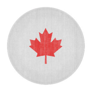 Knit Style Maple Leaf Knitting Motif Snijplank
