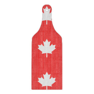 Knit Style Maple Leaf Knitting Motif Snijplank