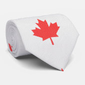 Knit Style Maple Leaf Knitting Motif Stropdas (Opgerold)