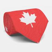 Knit Style Maple Leaf Knitting Motif Stropdas (Opgerold)