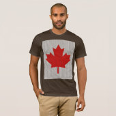 Knit Style Maple Leaf Knitting Motif T-shirt (Voorkant volledig)