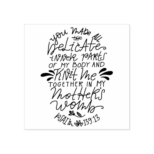 Knit Together in Moeder's Womb Rubberstempel (Afrduk)