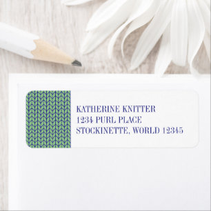 KNIT VERT BLEU Retourner l'adresse Étiquettes