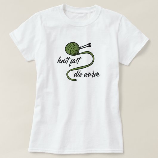 Knit Vert Olive Fast, T-shirt Chaud Die (Design devant)
