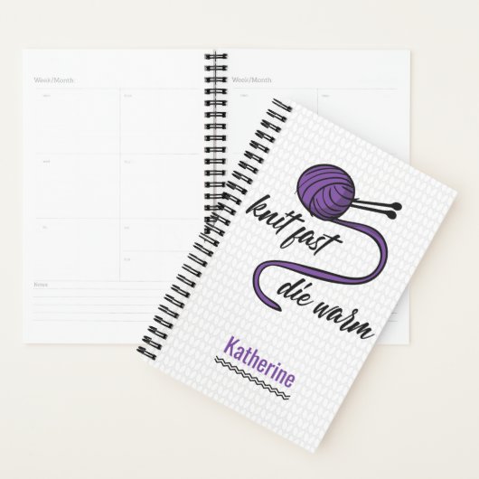 Knit Violet Rapide, Die Warm Planner (Devant avec enveloppe)