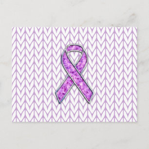 Knit voor kristalvormig roze lint briefkaart