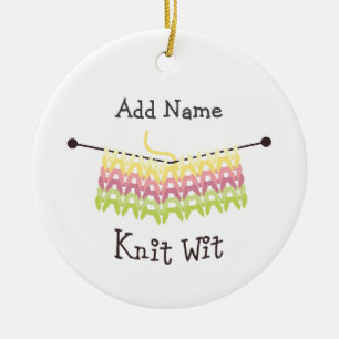 Knit Wit. Keramisch Ornament
