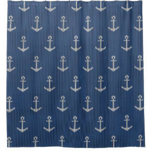 Knit Zee Anchor Douchegordijn