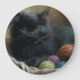 Knitt Companion Black Kitten met Yarn Grote Klok