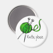 Knitta, alsjeblieft. magneet (Voorkant / Achterkant)