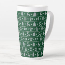 Knitted seamless Christmas pattern Latte Mok