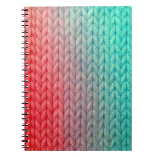 Knitted Stitch Background in Gradient Colors Notitieboek (Voorkant)