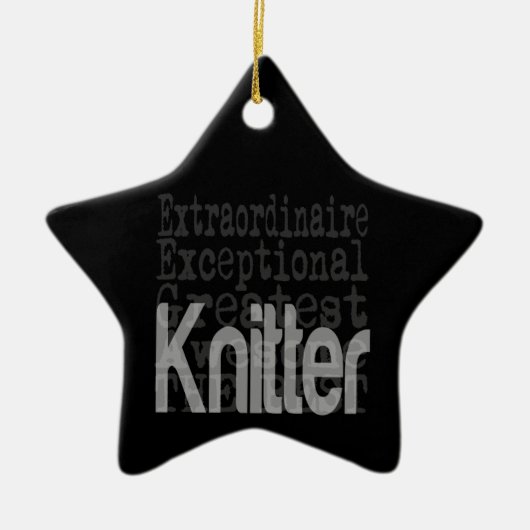Knitter Extraordinaire Keramisch Ornament (Voorkant)