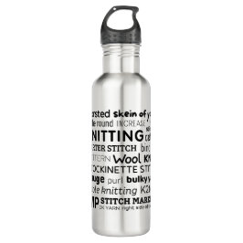 Knitter's favoriete woorden Roestvrij water fles