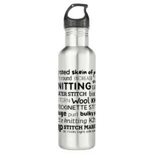 Knitter's favoriete woorden Roestvrij water fles