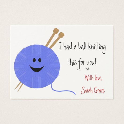 Knitter's Hang-Label Visitekaartje (Voorkant)