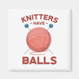 Knitters hebben een kraampje om Knitter Joke Magneet