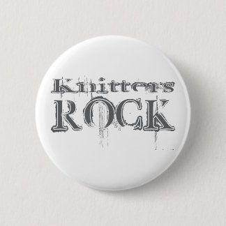 Knitters Rock Ronde Button 5,7 Cm