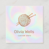 Knitters Tricot Crochet Carte de visite de balle (Devant)
