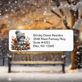 Knittin' Kitten Retouradreslabel Etiket