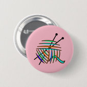 Knitting badge ronde button 5,7 cm (Voorkant /achterkant)