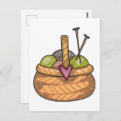 Knitting Basket Briefkaart (Voorkant / Achterkant)