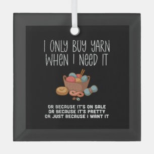 Knitting Basket Glas Ornament