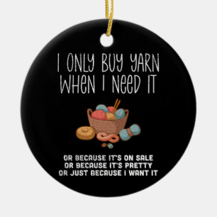 Knitting Basket Keramisch Ornament