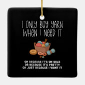 Knitting Basket Keramisch Ornament (Achterkant)