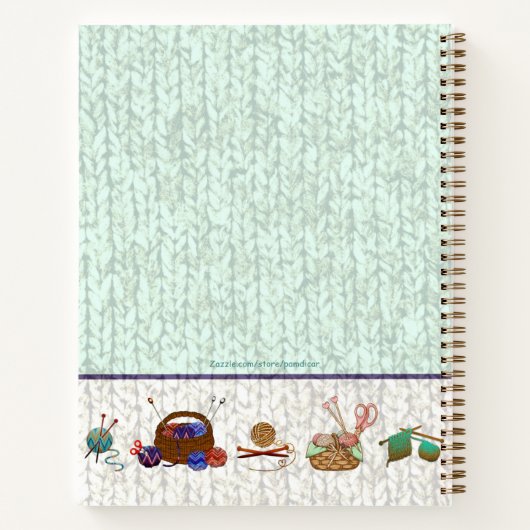 Knitting Charts Yarn Arts Hobby Notitieboek (Achterkant)