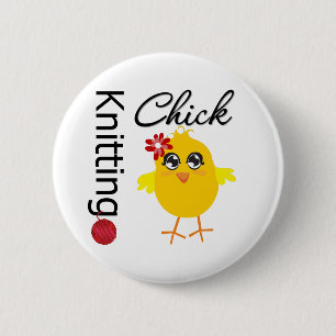 Knitting Chick 2 Ronde Button 5,7 Cm