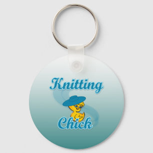 Knitting Chick #3 Sleutelhanger