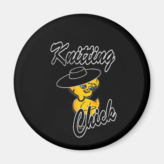 Knitting Chick #4 Magneet (Voorkant)