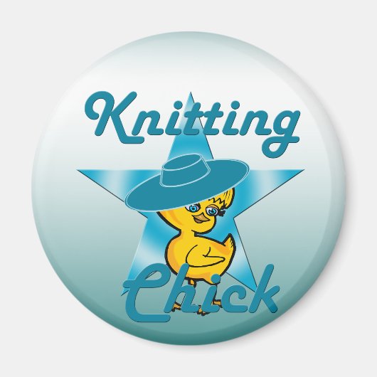 Knitting Chick #7 Magneet (Voorkant)