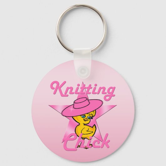 Knitting Chick #8 Sleutelhanger (Voorkant)