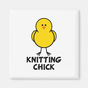 Knitting Chick Magneet