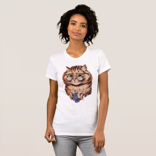 Knitting Crazy Cat T Shirt (Voorkant volledig)