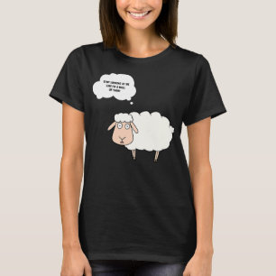 Knitting Crochet Funny Sheep Graphic Yarn Ball T-shirt