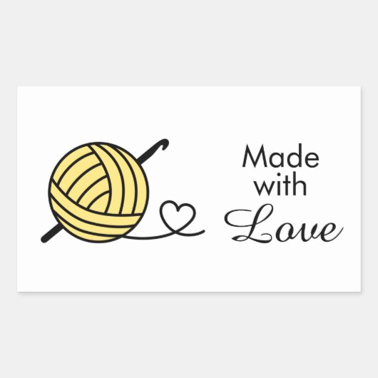 Knitting Crocheting Yarn - Aangepaste kleur Rechthoekige Sticker (Voorkant)