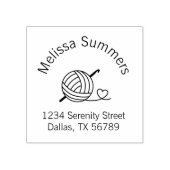 Knitting Crocheting Yarn Arch Address Rubberstempel (Afrduk)