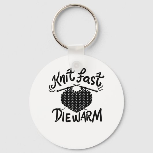 Knitting Funny Knitter Sleutelhanger (Voorkant)