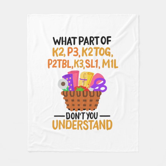 Knitting Funny Knitting Quotes Fleece Deken (Voorkant)