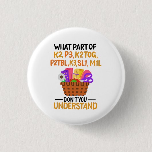 Knitting Funny Knitting Quotes Ronde Button 3,2 Cm (Voorkant)