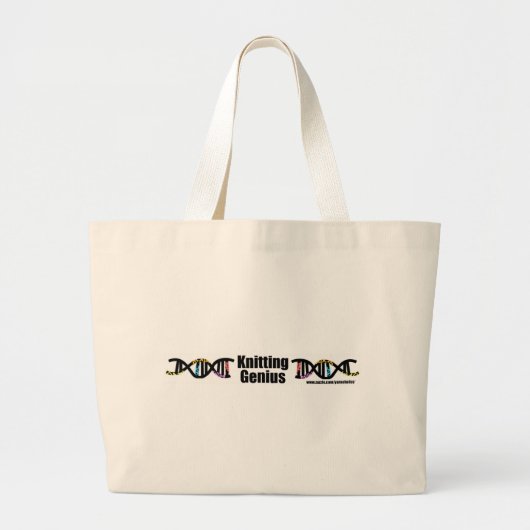 Knitting Genius Grote Tote Bag (Voorkant)